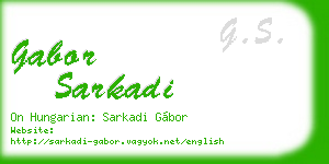 gabor sarkadi business card